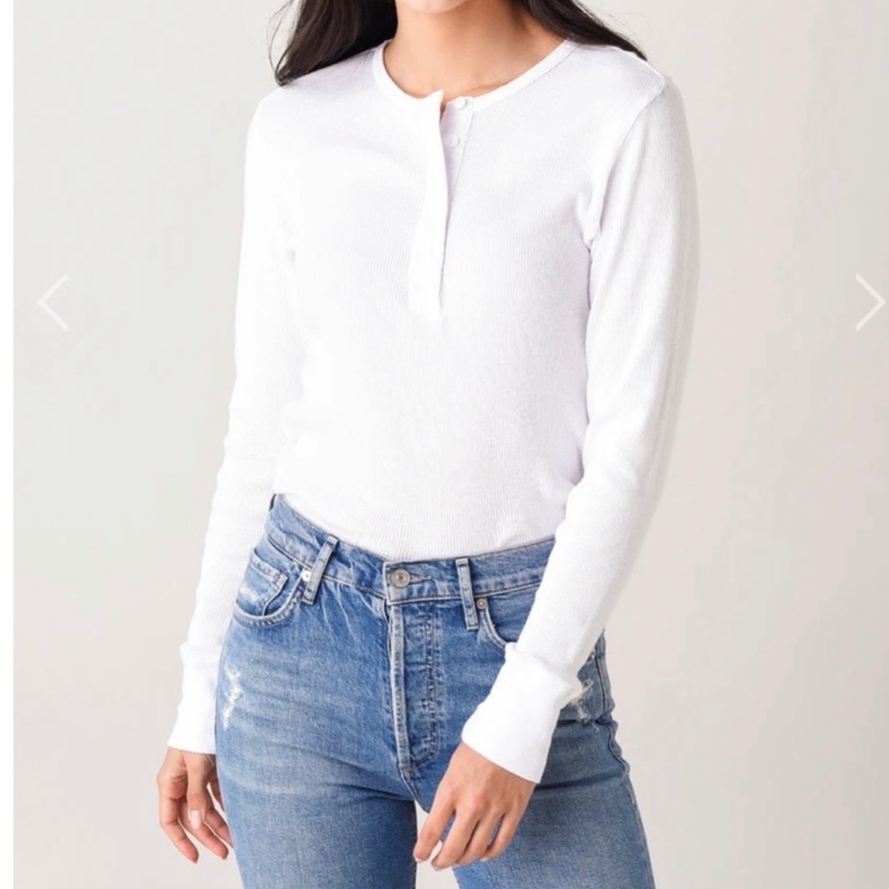 Re/Done Ribbed Henley